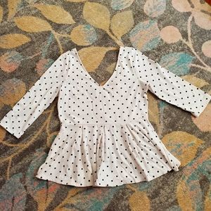 Polka dot, peplum top